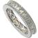 Suzy Levian Princess Cut Eternity Band Ring - Silver/Transparent