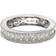 Suzy Levian Princess Cut Eternity Band Ring - Silver/Transparent