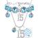 EmmasByEmma Meant2Tobe 15th Birthday Jewelry Set - Silver/Blue/Transparent