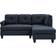 Lark Manor Sectional Solid Blue Sofa 78" 3 Seater