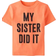 The Children's Place Boy's My Sister Did It Graphic Tee - S/D Neon Orange(3047808-339W)