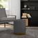 Homcom Modern Round Corduroy Footstool Charcoal Grey Foot Stool