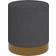 Homcom Modern Round Corduroy Footstool Charcoal Grey Foot Stool