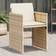vidaXL Patio Chairs With Cushions 4 Pcs Beige Poly Rattan - 19.9" x 21.3" x 31.1" Garden Dining Chair