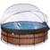 EXIT Wood Pool Ø427x122cm Med Sandfilterpump