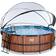 EXIT Wood Pool Ø427x122cm Med Sandfilterpump
