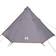 vidaXL Family Tent Tipi 8-Person Patio Camping Tent Grey and Orange Waterproof
