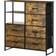 Homcom Kommode Mit 6 Stoff-Schubladen 2 Regale Rustikal-Braun Kommode 84x92cm