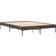 vidaXL Sengestel 160x200 cm Konstrueret Træ Og Metal Brun Egetræ Sengeramme