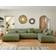 Lisa Design Onyx Sage Green Sofa 334cm