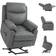 Homcom Faux Leather 70 Degree Electric Riser Recliner Chair Grey Armchair
