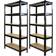 MonsterShop T-Rax Heavy Duty Black 75 cm 2 Pack Shelving System 75x75cm
