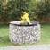 vidaXL Gabion Fire Pit Outdoor Camping Grill 100 x 50 cm Round