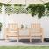 vidaXL Wooden With Table Outdoor 2-Seater Chair - Natural Garden Bench