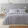 Bianca Brushed Cotton Ticking Stripe Duvet Cover Grey (200x135cm)