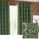 Furn Winter Woods Animal Chenille Eyelet Curtains 117 cm x 137 cm - Green