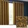 Paoletti Galaxy Velvet Chenille Eyelet Curtain 229 cm x 137 cm - Gold