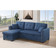 Latitude Run Lucenia Blue Sofa 81.5" 3 Seater