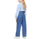 Tommy Hilfiger Girl's Straight Wide Leg Yoke Waist Jeans - Ltweightdenim