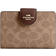 Coach Medium Corner Zip Wallet In Signature Canvas - Gold/Tan/Brown