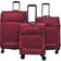 Infinity Leather Lightweight Burgundy Suitcases 4 Wheel Travel Luggage Bag Medium