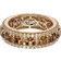 Suzy Levian Modern Eternity Band Ring - Rose Gold/Brown/Transparent