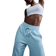 Nike Sportswear Phoenix Fleece Women's High Waisted Wide Leg Sweatpants - Glacier Blue/Sail