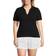 Lands' End Women's Wide Rib Polo Shirt Plus Size - Black