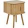 Beliani Nightstan Light Wood Sängbord 40x40cm