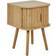 Beliani Nightstan Light Wood Table de chevet 40x40cm