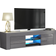 Creative Furniture Modern Free LED Dark Grey Matt Body & Gloss Doors TV Bench 130x35cm