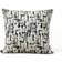 Shein Minimalist Chenille Zipper Pillow Pillow Case Black, White (50x30cm)