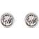Swarovski Imber stud earrings, Round cut, White, Rhodium plated