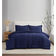 Brooklyn Loom Flax Linen Comforter Set 3 pc - Navy Bedspread Blue