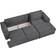 Mid you Velour Dark Grey Sofa 247cm 4-Sitzer