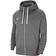 Nike Mens Team Club Full Zip Hoodie - Charcoal Heathr/White