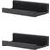 Geezy Display Racks Black Wall Shelf 30cm 2pcs