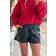 JDY Shorts Alaia Mw Faux Leather Shorts Black