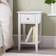 Christow Modern White Bedside Table 32x32cm