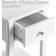 Christow Modern White Bedside Table 32x32cm