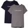 Calvin Klein Girl's Modern T-shirts 2-pack - Grey Heather/Peacoat (G80G8007220UB)