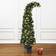 LuxenHome Pre-Lit Leaning Top Green Christmas Tree 60"