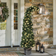 LuxenHome Pre-Lit Leaning Top Green Christmas Tree 60"