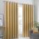 Fusion Strata Triple-Woven Dimout Eyelet Curtains - Ochre Yellow (Width 117 cm x 137 cm) 117x168cm