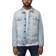 X-Ray Men's Casual Biker Denim Jacket - Bleach Wash