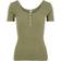 Pieces Kitte Short Sleeved Top - Deep Lichen Green