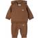 Infant Graphic Hoodie Set - Preloved Brown (IY9535)