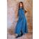 Neo Noir Nina Wrap Denim Nederdel, Blue