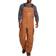 Carhartt Men's Loose Fit Firm Duck Insulated Bib Overall, Brown