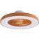 Lindby Teleo Wood Grain/White Ceiling Flush Light 58cm